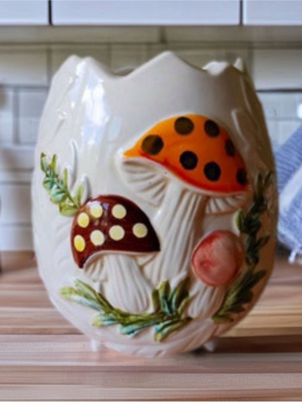 Rare Merry Mushroom Planter/Vase